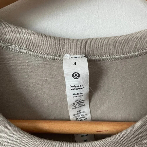 Lululemon Classic Fit Cotton Blend Sleeveless Dress Beige Raw Linen Size 4 - Picture 8 of 8
